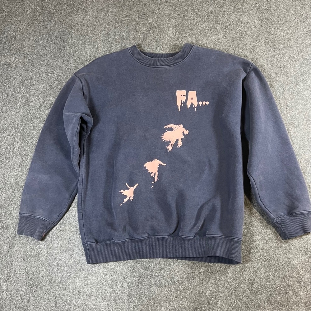 F*cking Awesome FA World Entertainment Falling Figure Crewneck Sweatshirt Navy S